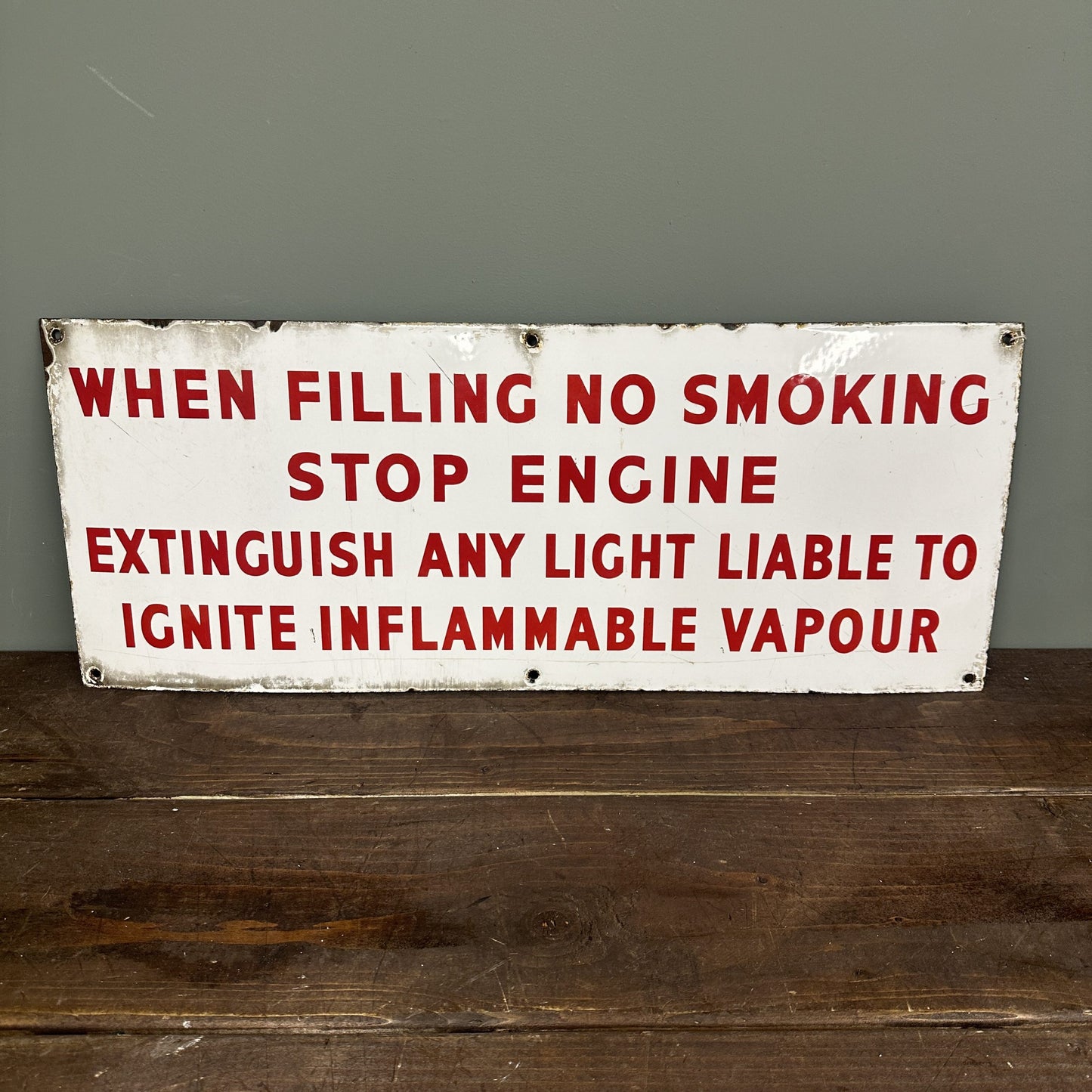 PETROL STATION ENAMEL SIGN #08407 image 0