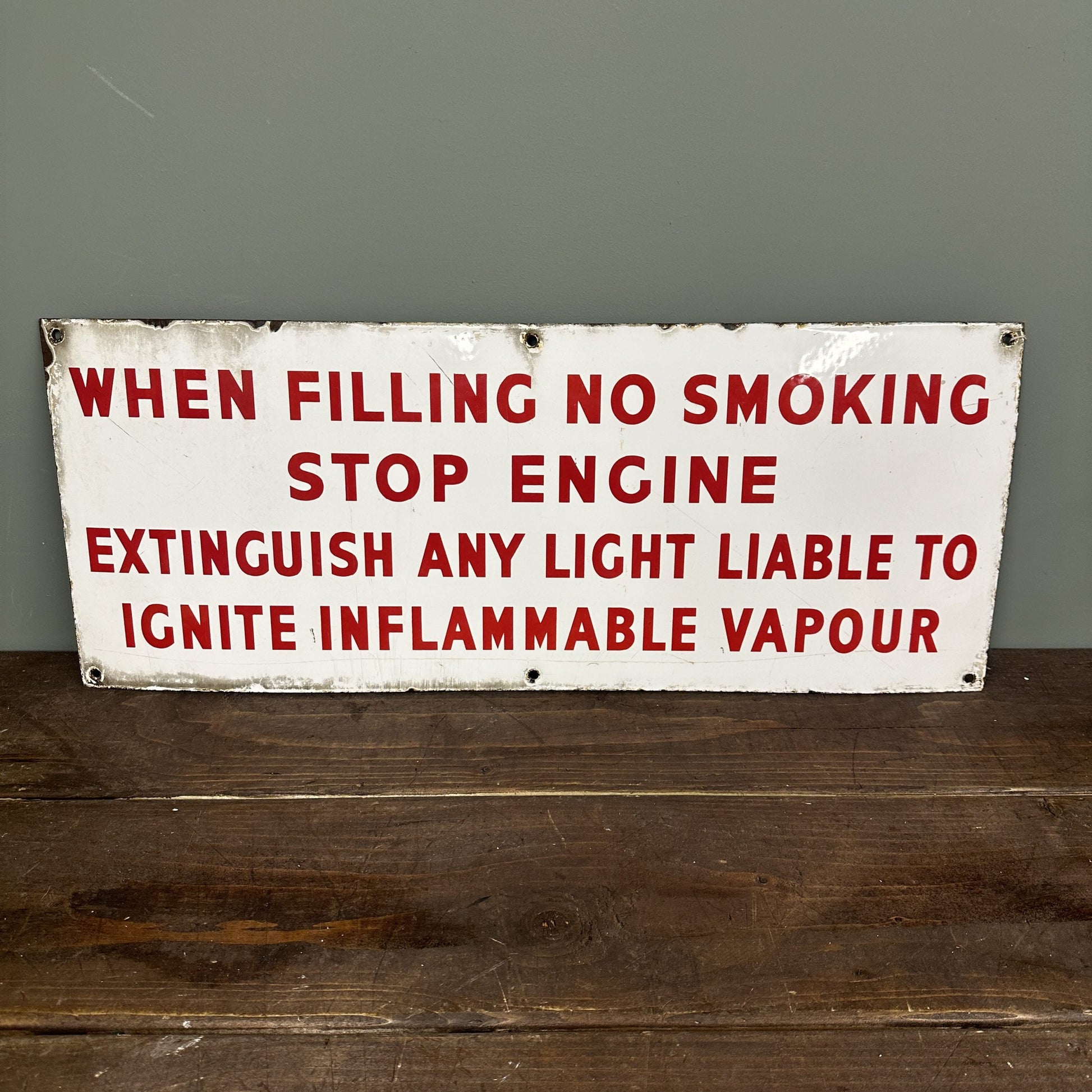 PETROL STATION ENAMEL SIGN #08407 image 0