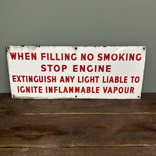 PETROL STATION ENAMEL SIGN #08407 image 0