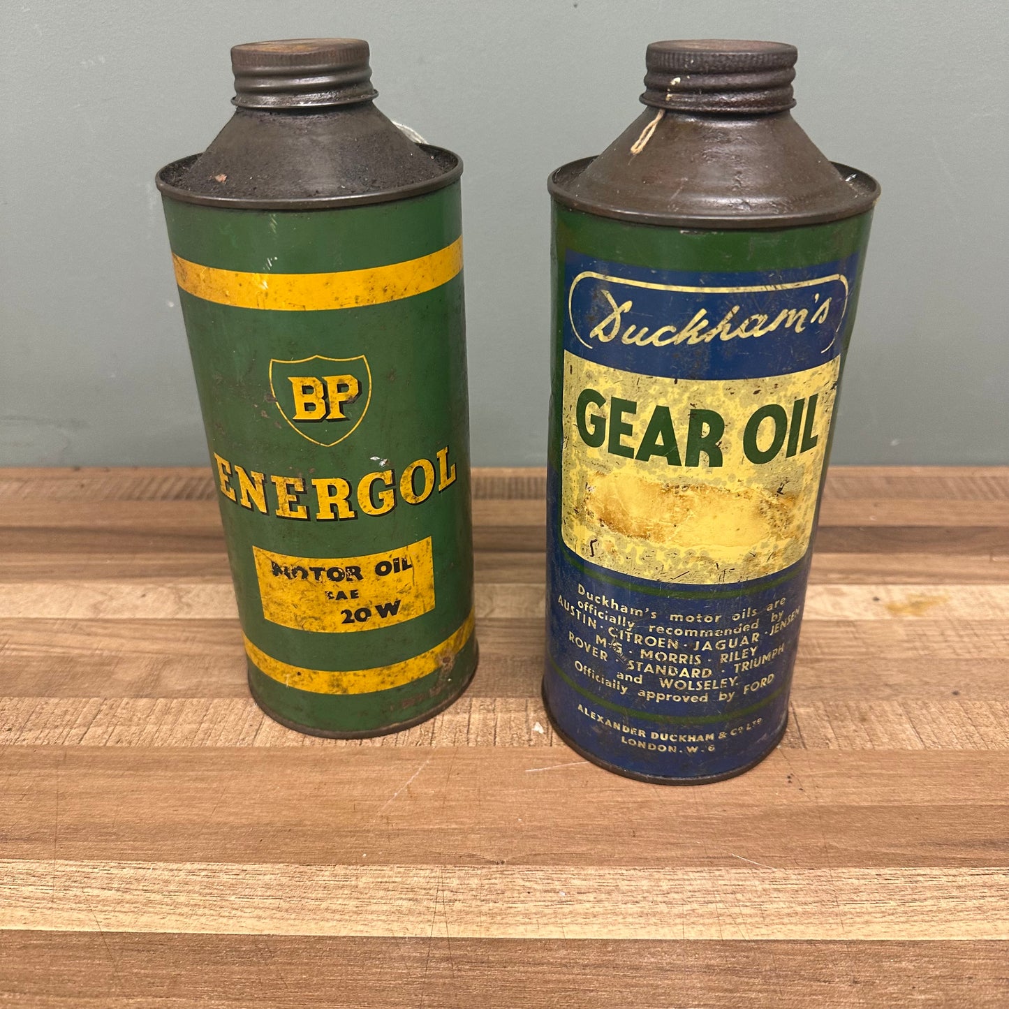 SET OF TWO  OIL CANS  #08559 image 0