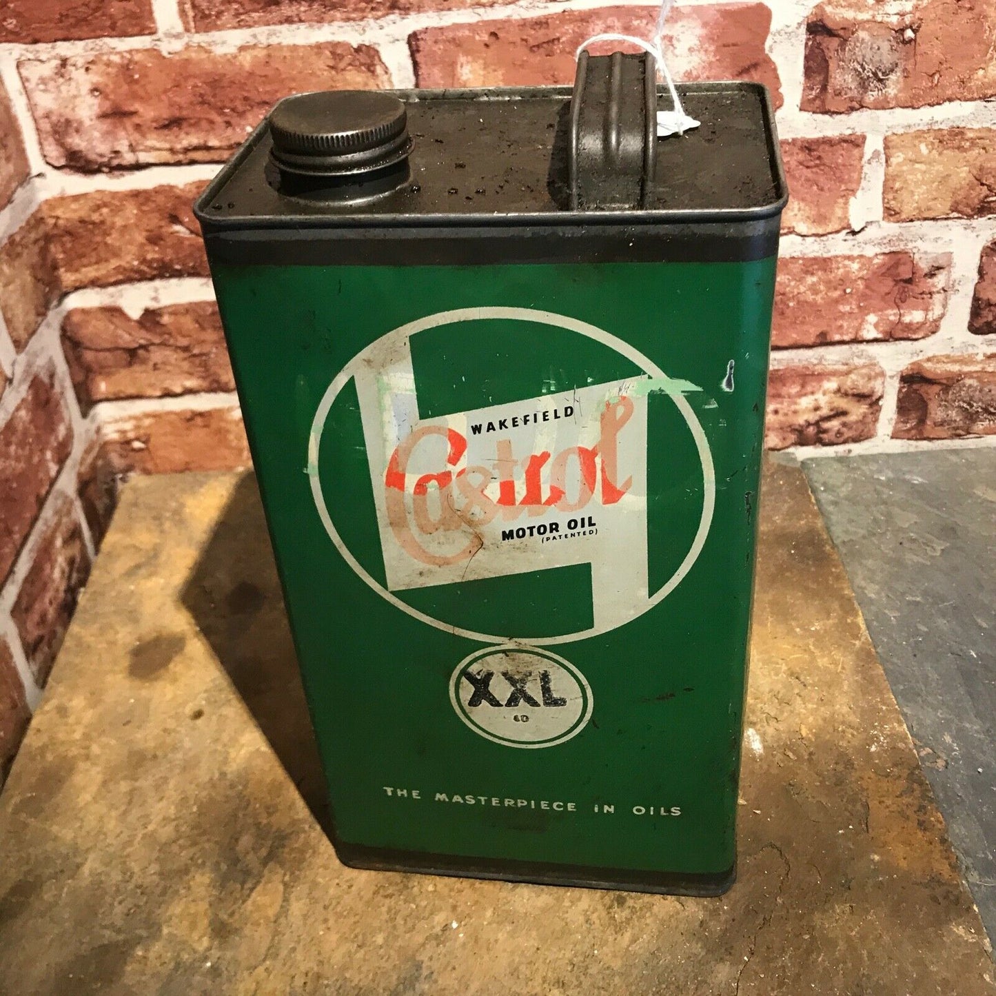VINTAGE OIL CAN - WAKEFIELD CASTROL OIL CAN - 1 GALLON #3553 image 0