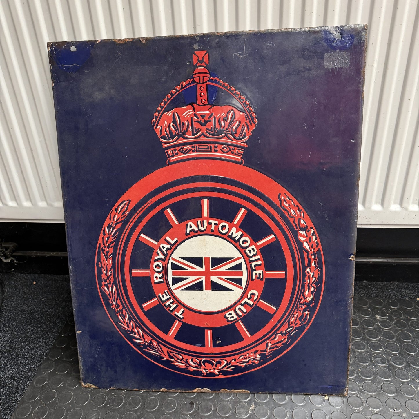 RAC ENAMEL DOUBLE SIDED SIGN #08622 image 1