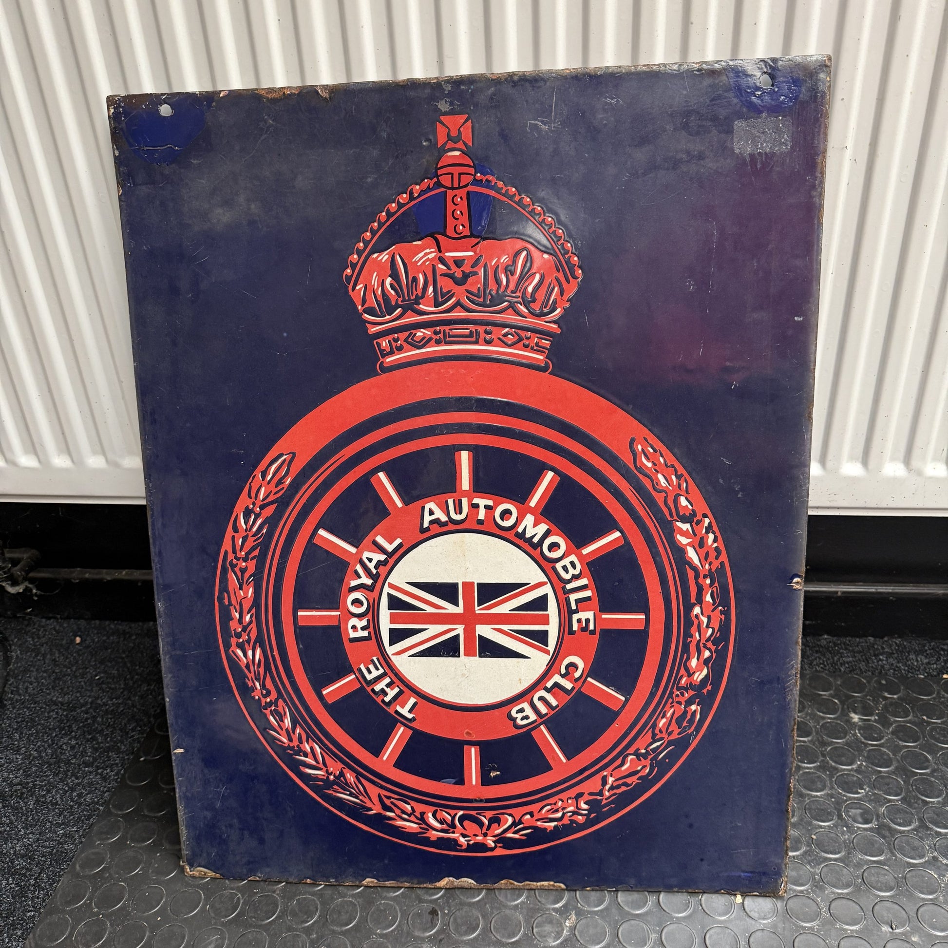 RAC ENAMEL DOUBLE SIDED SIGN #08622 image 1
