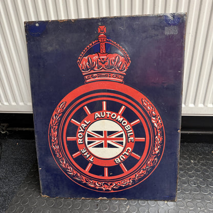 RAC ENAMEL DOUBLE SIDED SIGN #08622 image 1