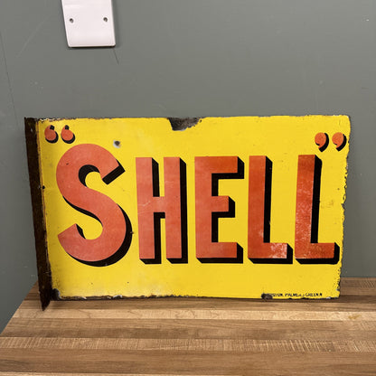 DOUBLE SIDED SHELL ENAMEL SIGN #08518 image 0
