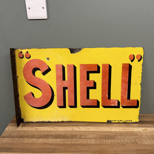 DOUBLE SIDED SHELL ENAMEL SIGN #08518 image 0