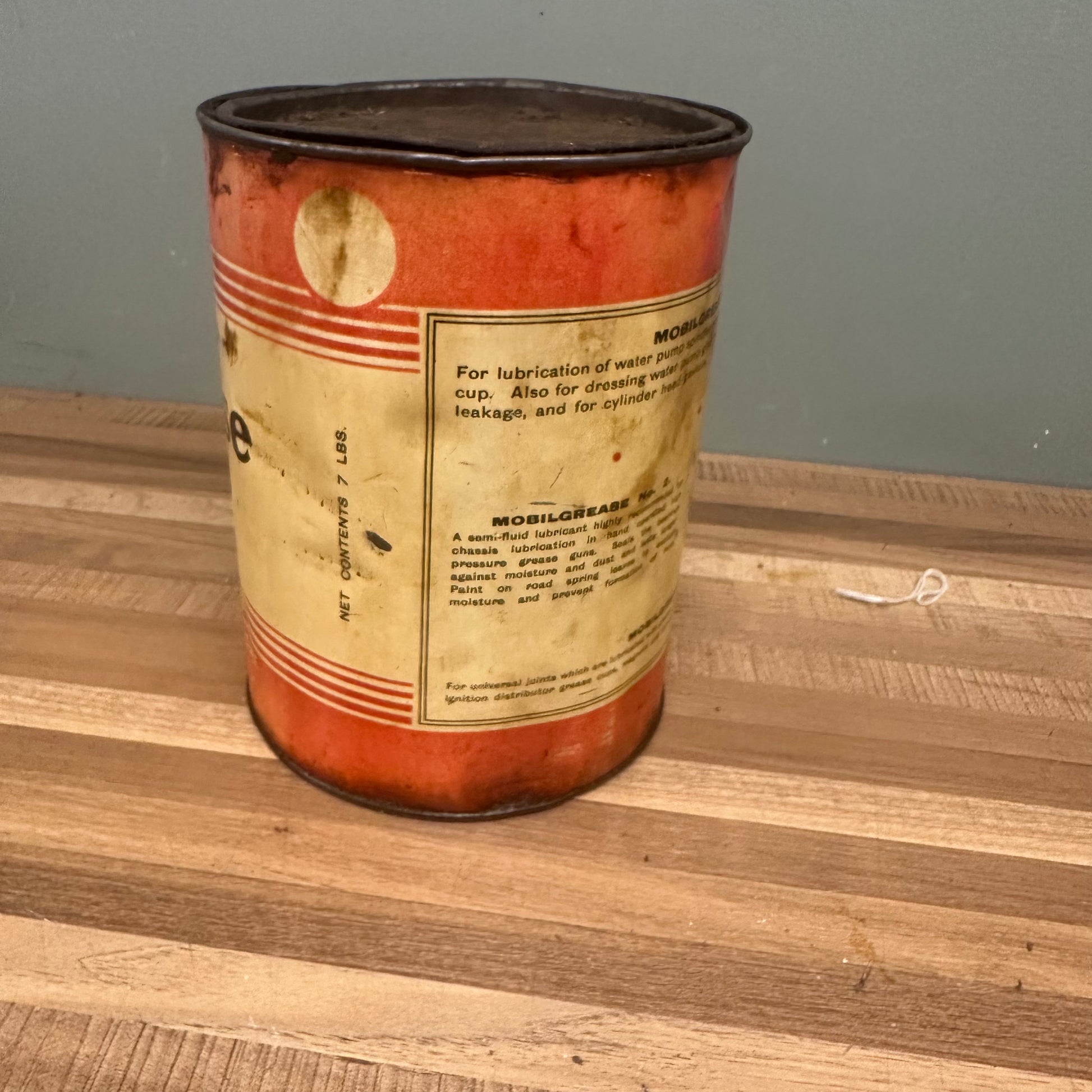 MOBILOIL GREASE TIN   #08563 image 2