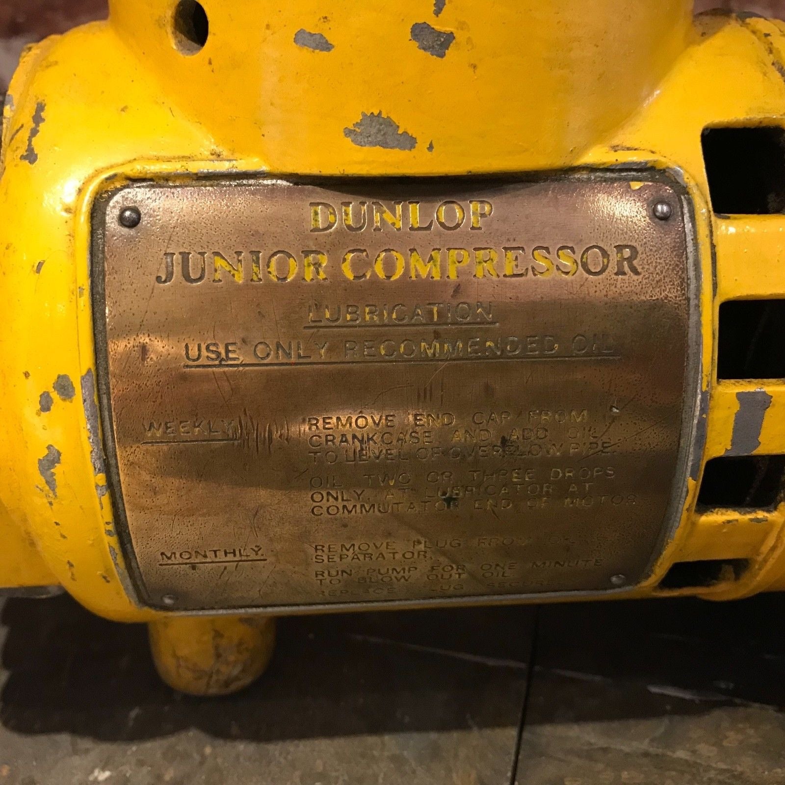VINTAGE AIR COMPRESSOR - DUNLOP JUNIOR - #3009 image 7