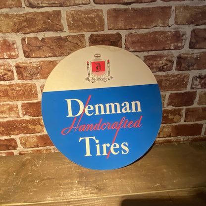DENMAN HANDCRAFTED TIRES CARD SIGN #5483 image 0