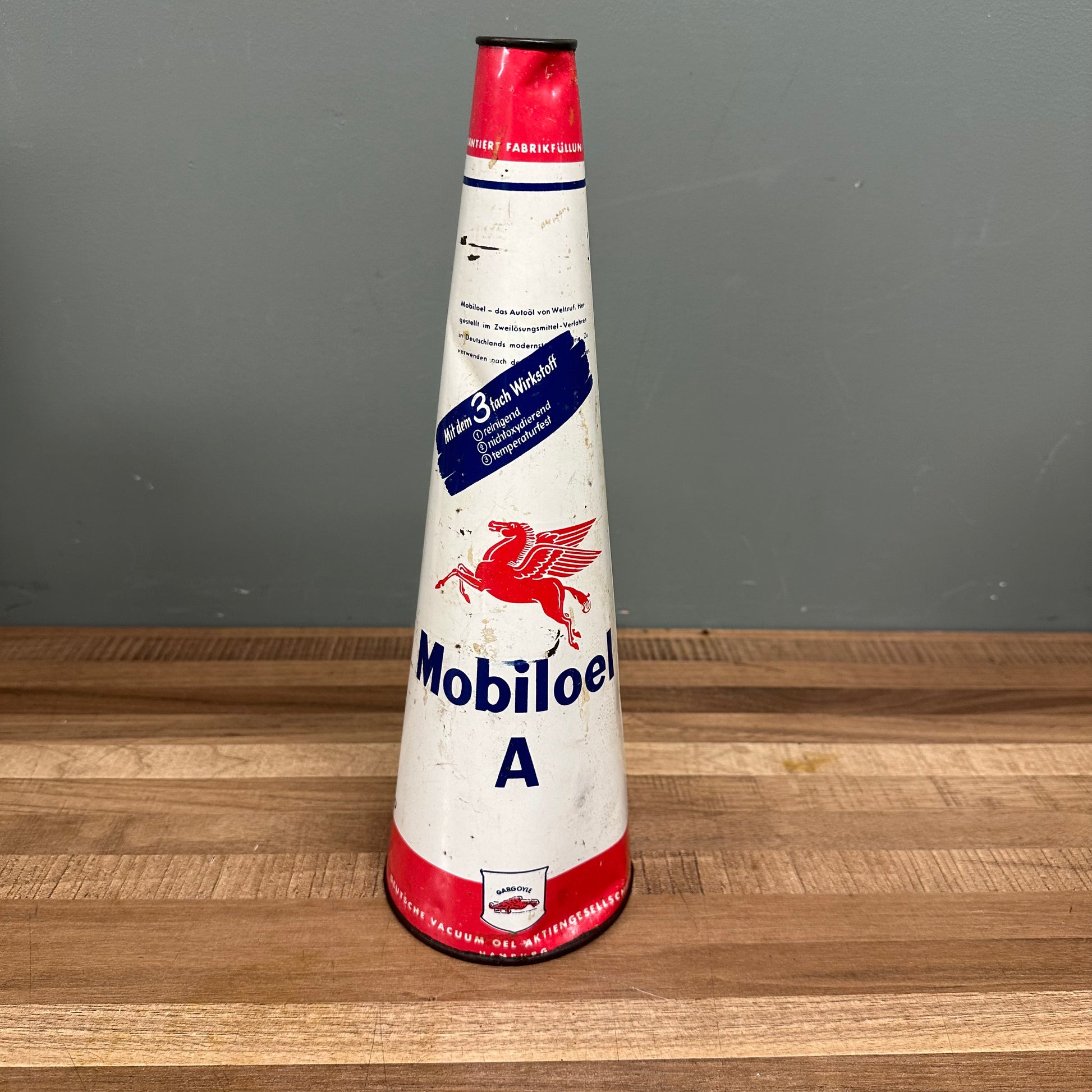 MOBILOEL "A" OIL CAN   #08466 image 3