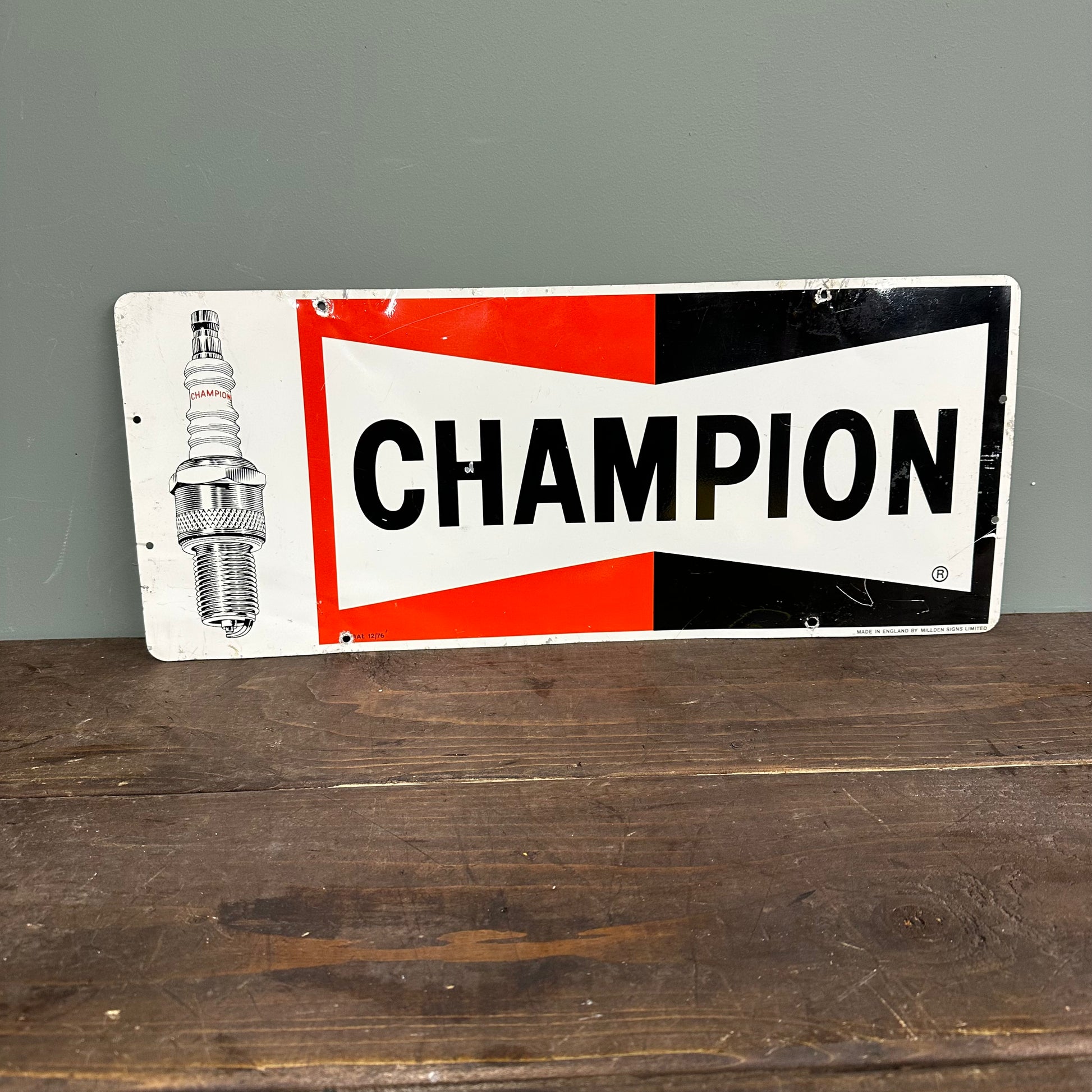 CHAMPION  ENAMEL SIGN #08680 image 0