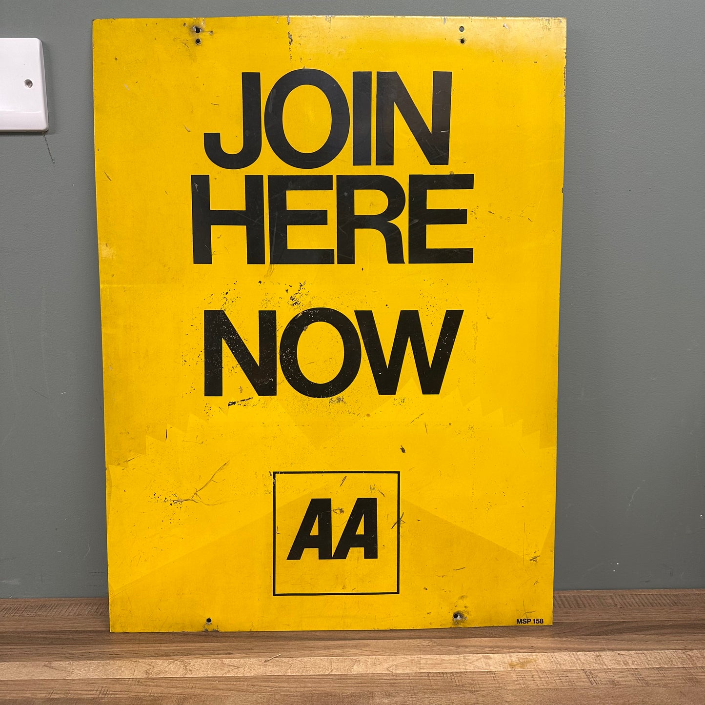 DOUBLE SIDED AA ROAD TIN SIGN  #08510 image 2