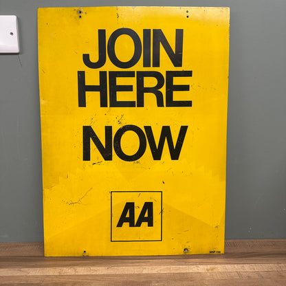 DOUBLE SIDED AA ROAD TIN SIGN  #08510 image 2