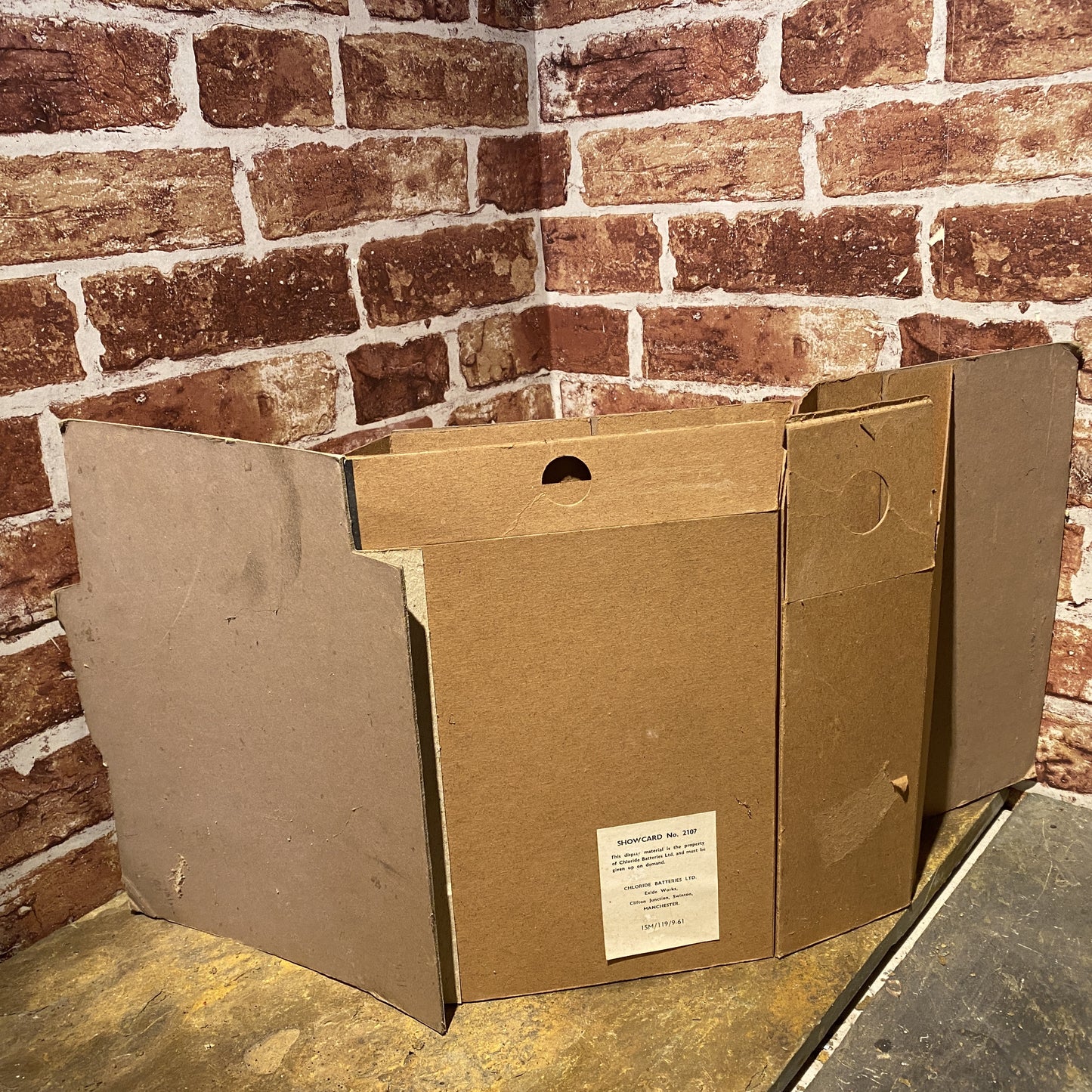 VINTAGE CARDBOARD SIGN - EXIDE    #4769 image 3