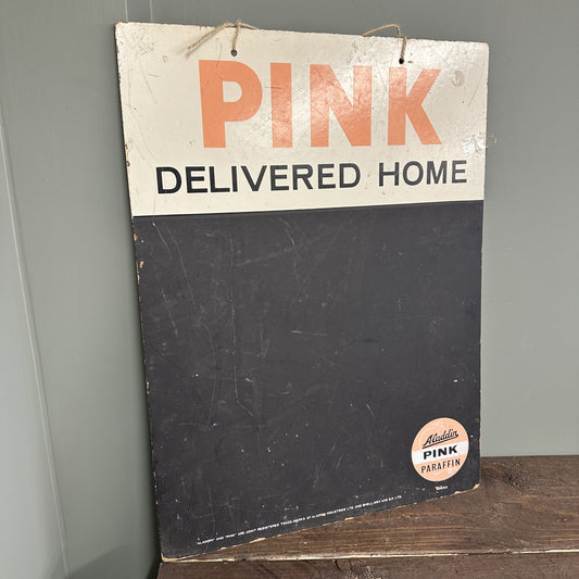 ALADDIN PINK PARAFFIN SIGN #08164 image 1