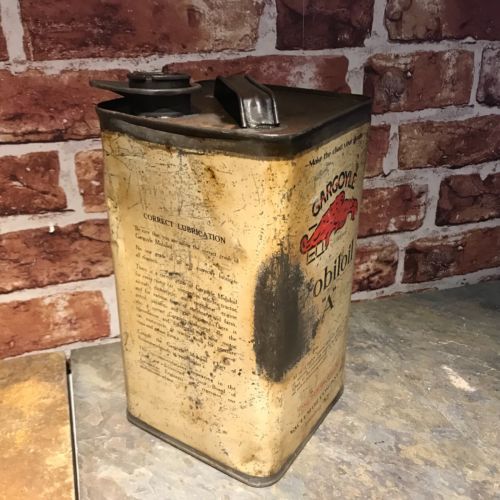 GARGOYLE MOBILOIL A - ONE GALLON OIL CAN - #2058 image 1