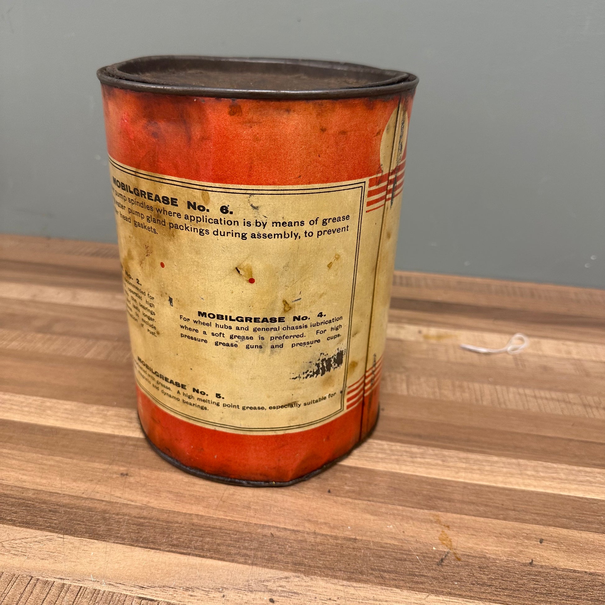 MOBILOIL GREASE TIN   #08563 image 3