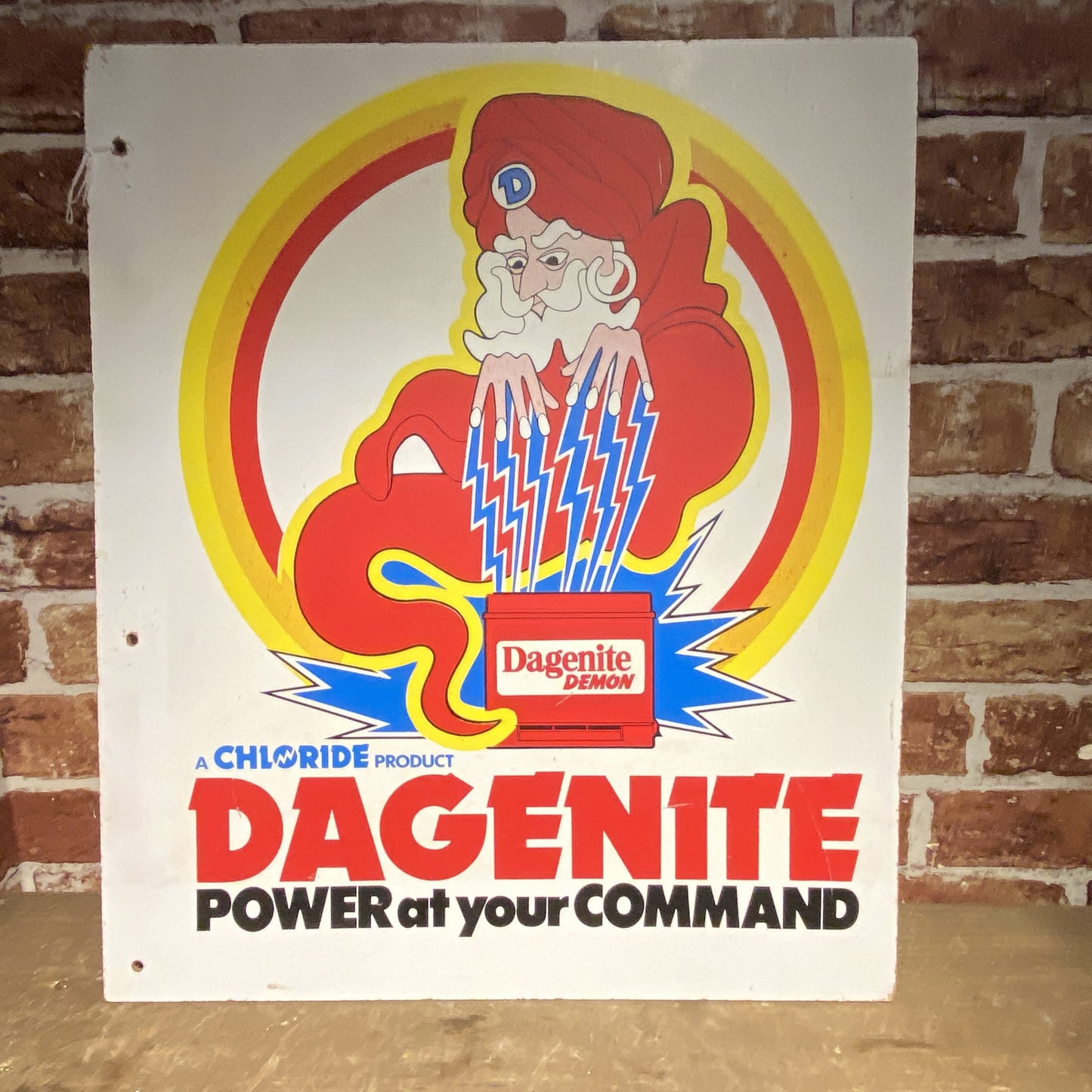 VINTAGE HARDBOARD SIGN - DAGENITE - #5931 image 0