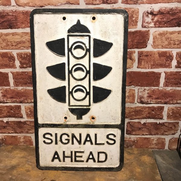 ROAD SIGN – SIGNALS AHEAD #2525 – Matts Automobilia