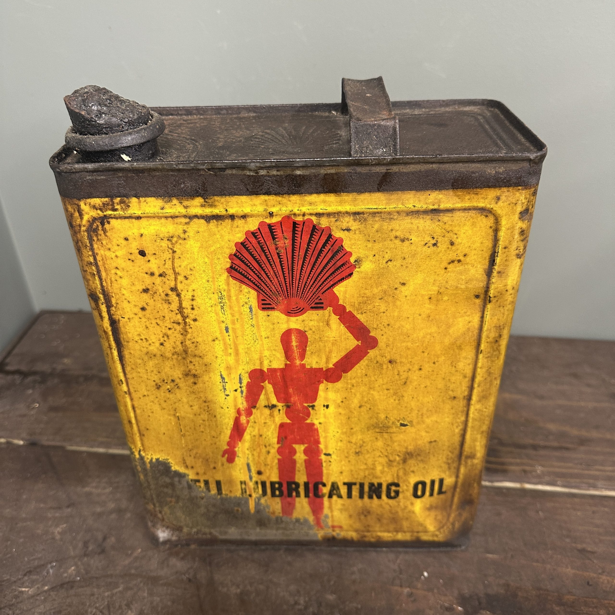 SHELL STICKMAN OIL CAN – #08799 | Matts Automobilia