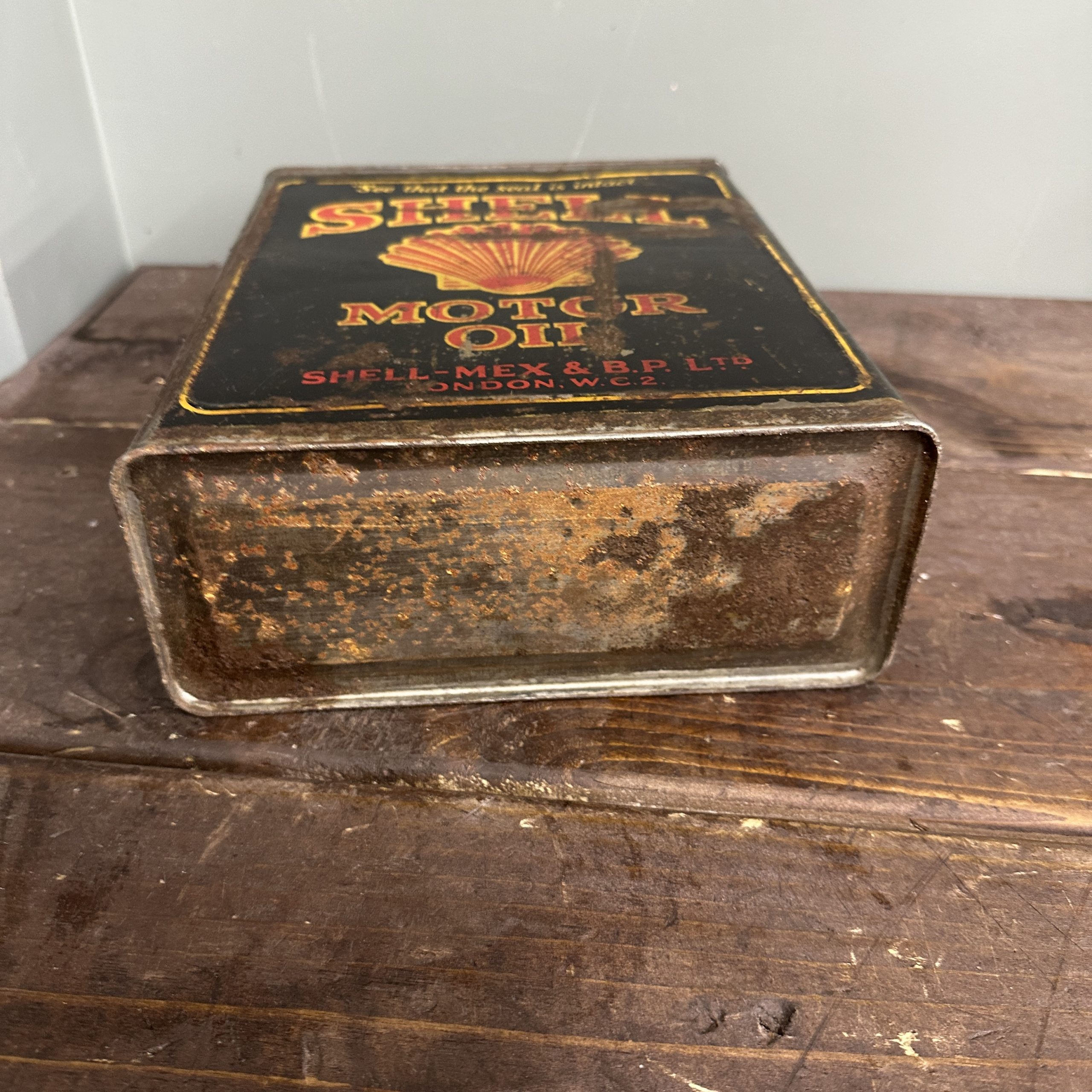 SHELL OIL CAN 1920S – #08797 | Matts Automobilia